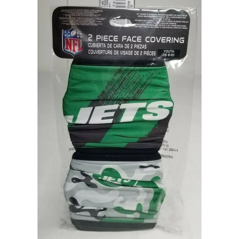 NFL New York Jets 2 Piece Face Covering Mask